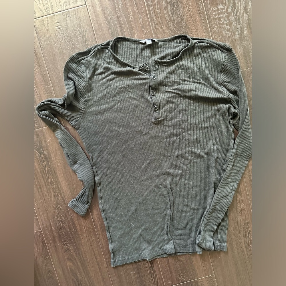 Men’s John Varvatos Waffle Stitch Black Long Sleeve